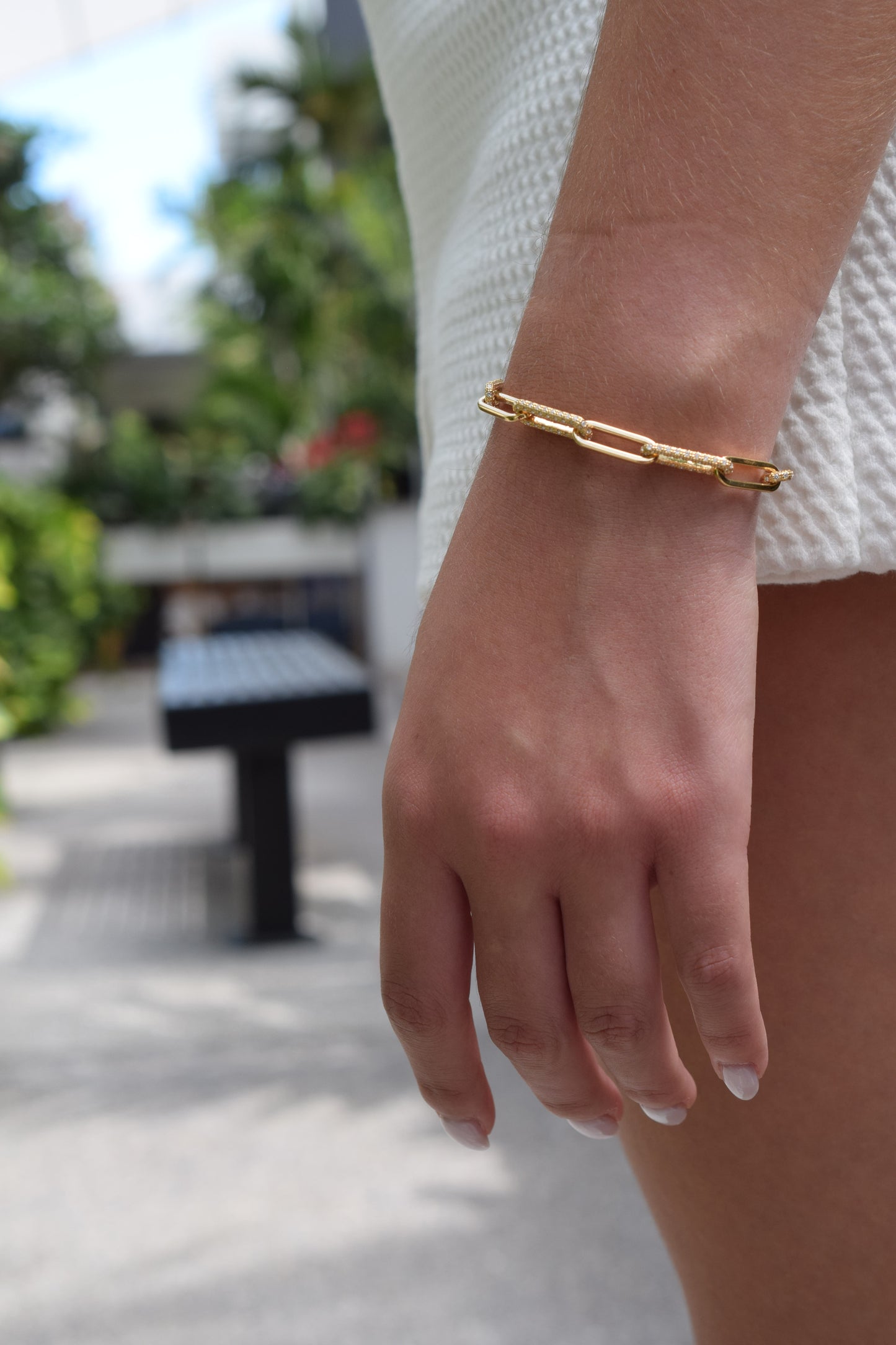 14K Lab Grown Diamond Paperclip Bracelet | The DC Paperclip