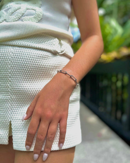 14K Lab Grown Diamond Paperclip Bracelet | The DC Paperclip