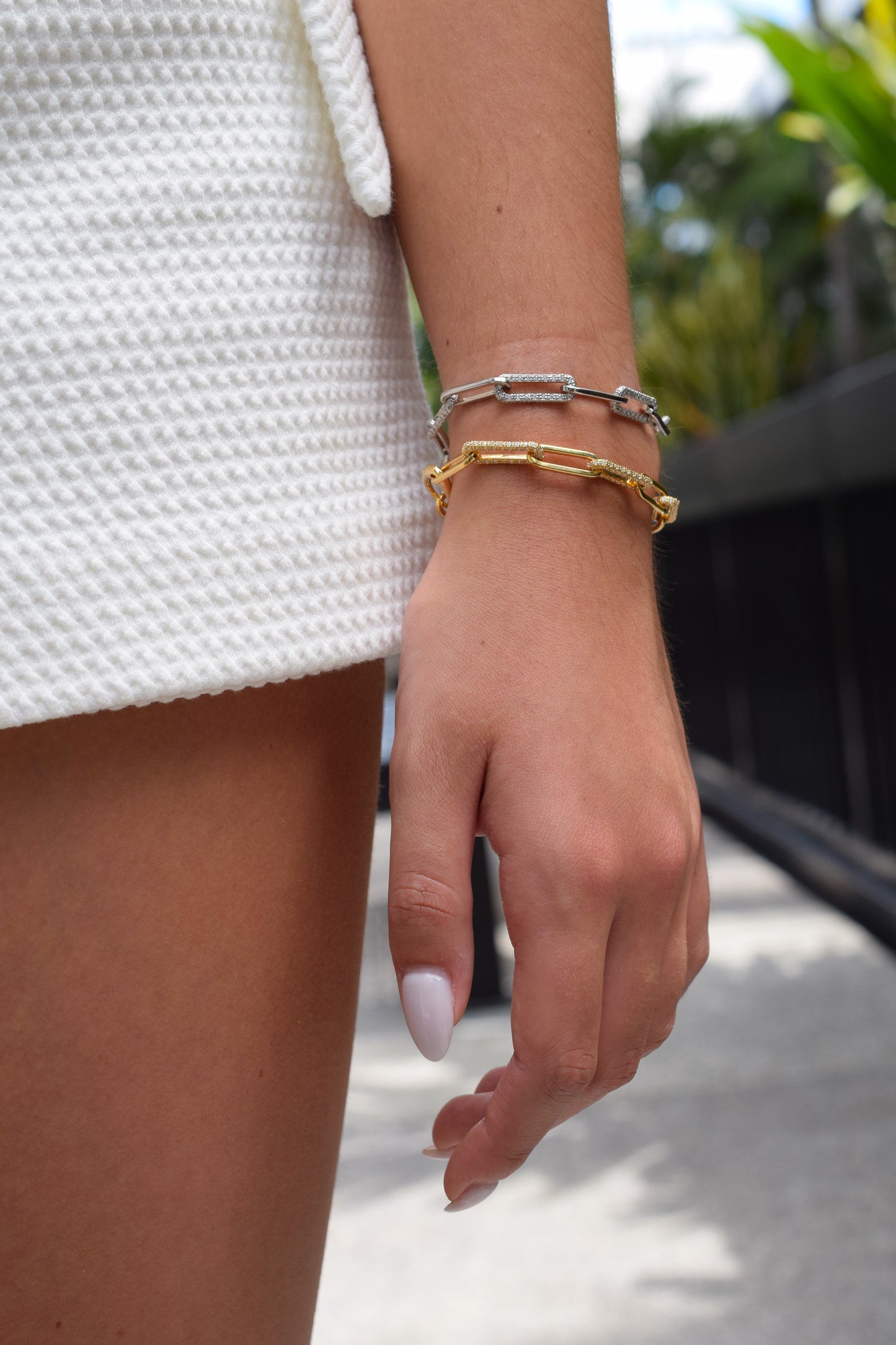 14K Lab Grown Diamond Paperclip Bracelet | The DC Paperclip